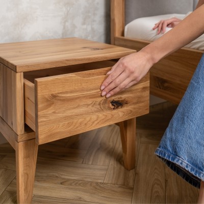 Dębowa szafka nocna RETRO 1s