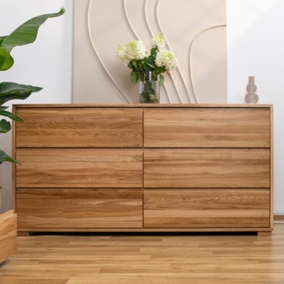 Komoda dębowa QUATTRO (6s) dziki dąb