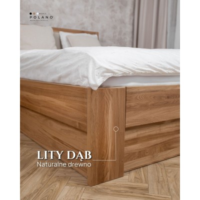 ❗️ Łóżko ze skrzynią QUATTRO - dębowe - piękne i funkcjonalne❗️
