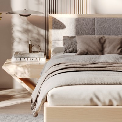 Szafka nocna bukowa ZEN z szufladką prawa