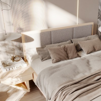 Szafka nocna bukowa ZEN z szufladką prawa