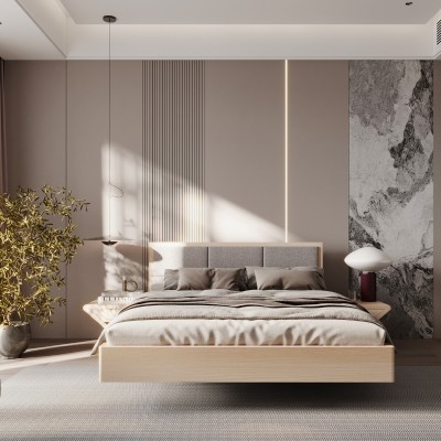 Szafka nocna bukowa ZEN z szufladką prawa