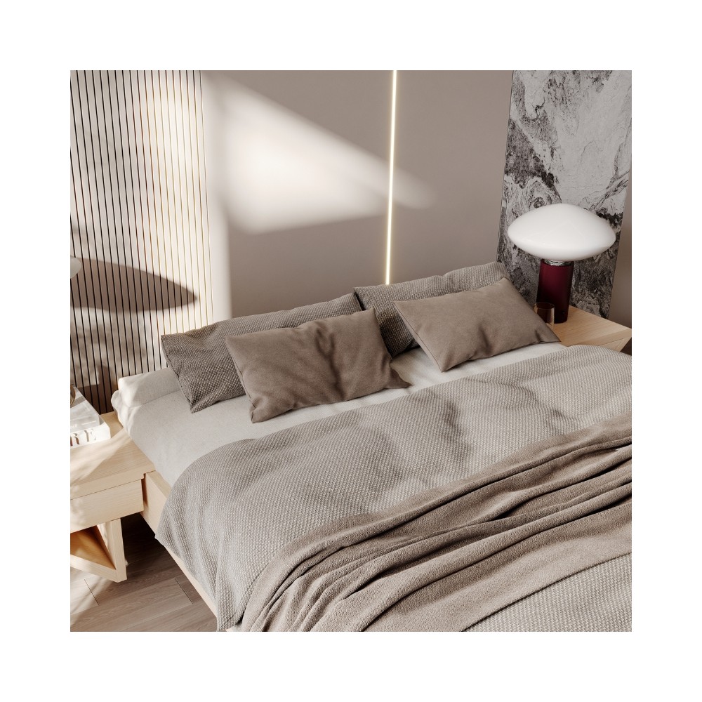 Łóżko Bukowe Lewitujące Zen Lite | Polskie | Drewniane do Sypialni