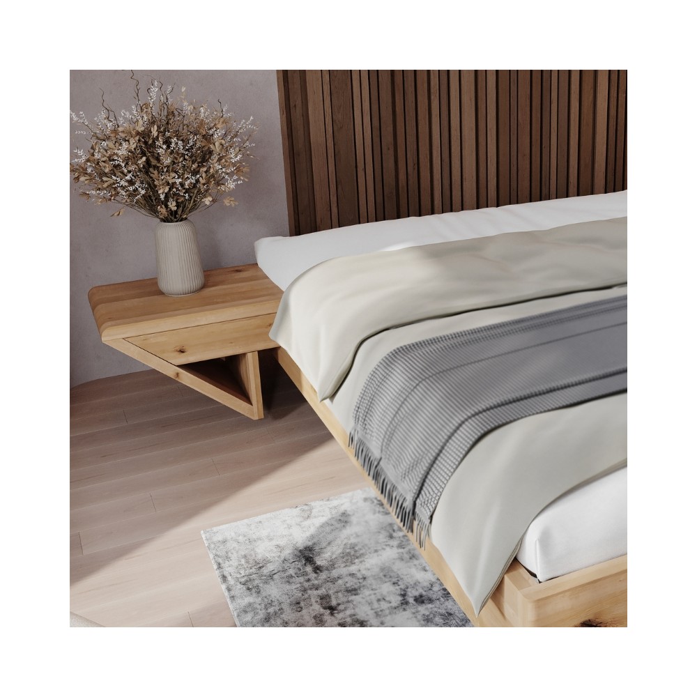 Szafka nocna ZEN z szufladką dębowa dziki dąb lewa