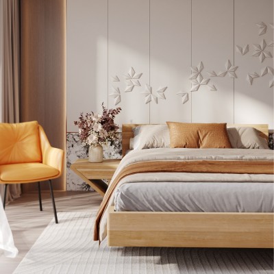 Łóżko Lewitujące Zen, Dębowe | Polskie | Drewniane do Sypialni