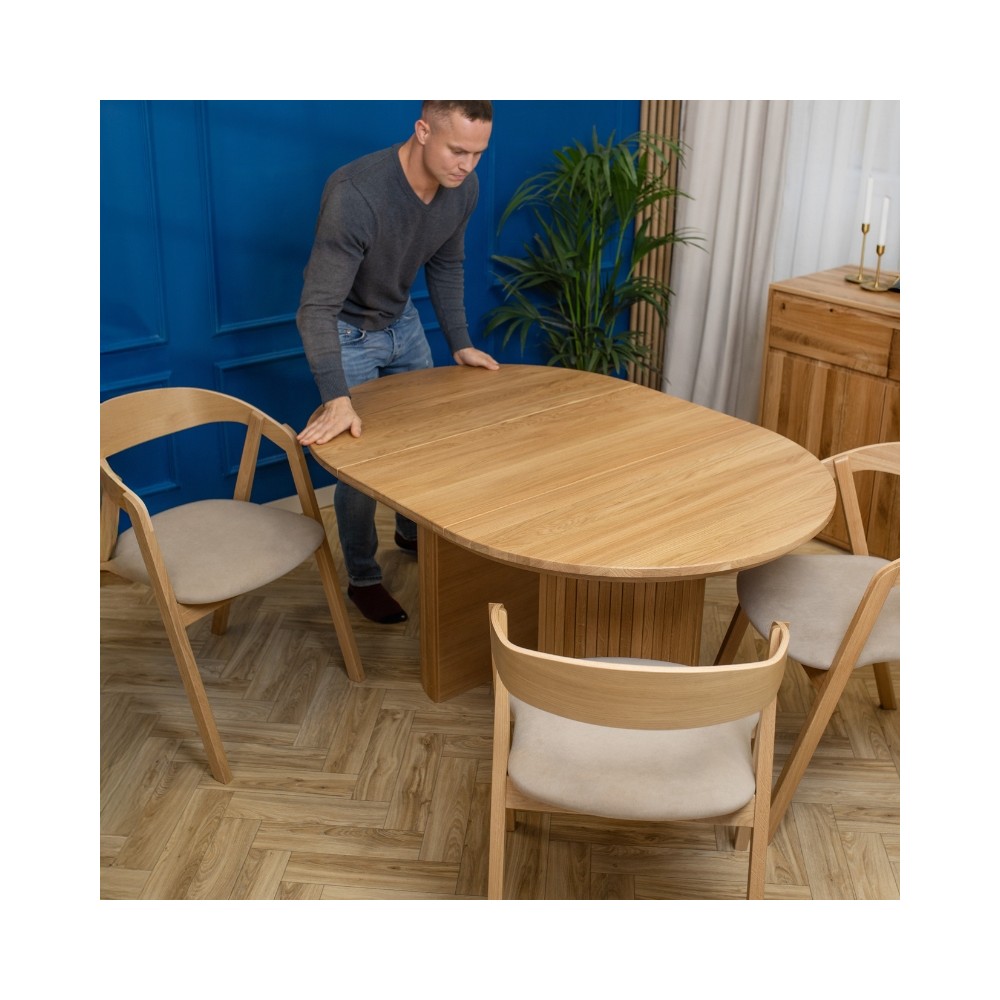 Stół dębowy Japandi rozkładany | Styl Japandi | POLANO_MEBLE Stół dębowy Japandi rozkładany | Styl Japandi | POLANO_MEBLE