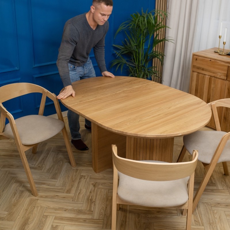 Stół dębowy Japandi rozkładany | Styl Japandi | POLANO_MEBLE Stół dębowy Japandi rozkładany | Styl Japandi | POLANO_MEBLE