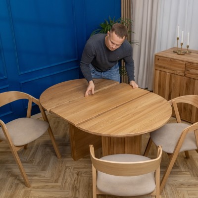 Stół dębowy Japandi rozkładany | Styl Japandi | POLANO_MEBLE Stół dębowy Japandi rozkładany | Styl Japandi | POLANO_MEBLE