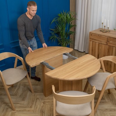 Stół dębowy Japandi rozkładany | Styl Japandi | POLANO_MEBLE Stół dębowy Japandi rozkładany | Styl Japandi | POLANO_MEBLE