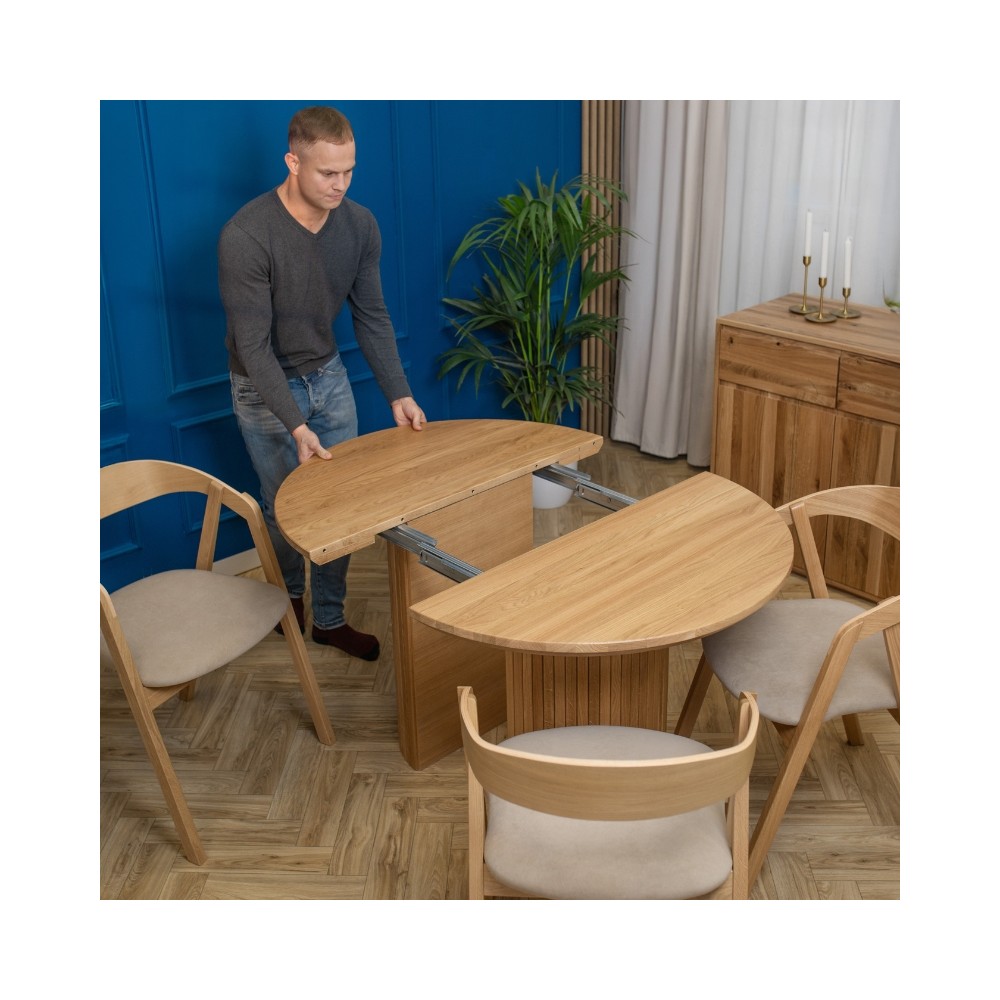 Stół dębowy Japandi rozkładany | Styl Japandi | POLANO_MEBLE Stół dębowy Japandi rozkładany | Styl Japandi | POLANO_MEBLE