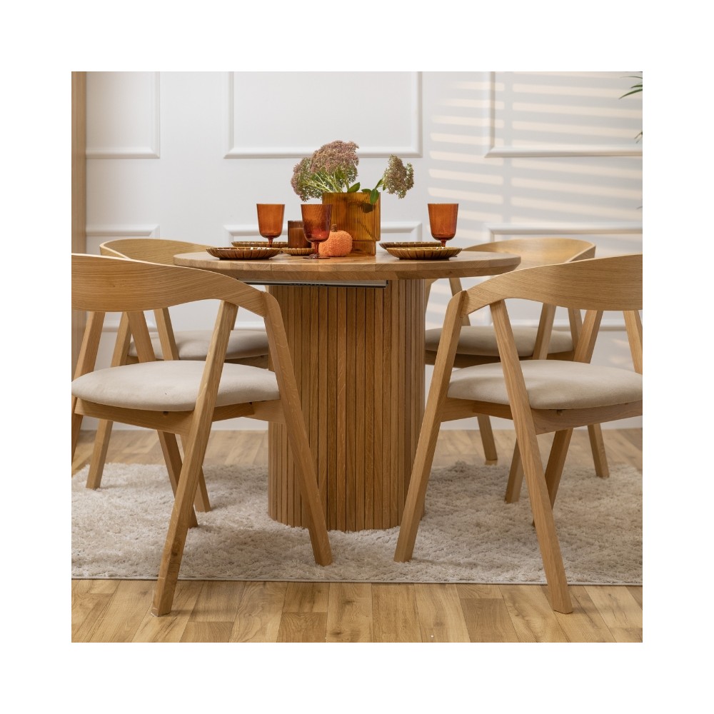 Stół dębowy Japandi rozkładany | Styl Japandi | POLANO_MEBLE Stół dębowy Japandi rozkładany | Styl Japandi | POLANO_MEBLE