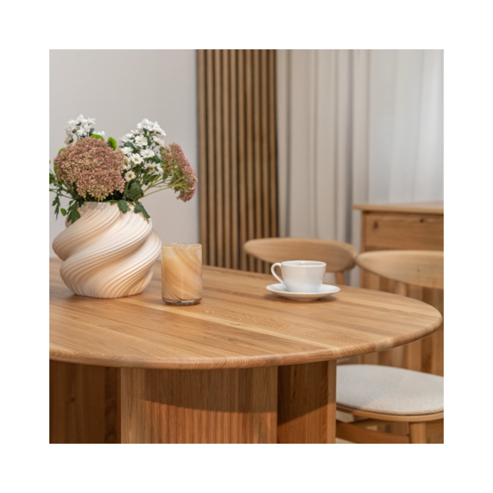 Stół NOA Japandi z litego dębu | Lamelowy stół do jadalni | Stół NOA Japandi z litego dębu | Lamelowy stół do jadalni |