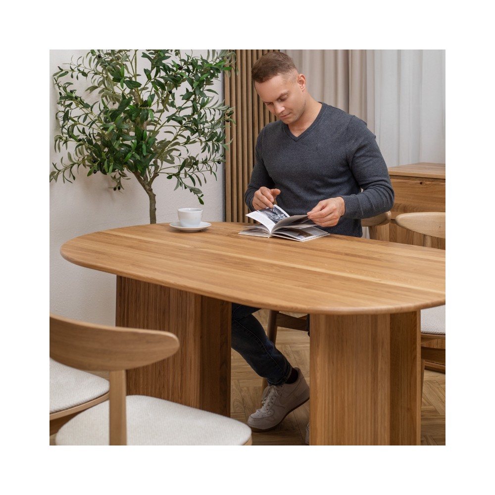 Stół NOA Japandi z litego dębu | Lamelowy stół do jadalni | Stół NOA Japandi z litego dębu | Lamelowy stół do jadalni |