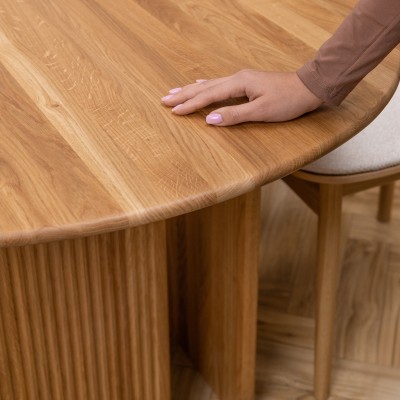 Stół NOA Japandi z litego dębu | Lamelowy stół do jadalni | Stół NOA Japandi z litego dębu | Lamelowy stół do jadalni |