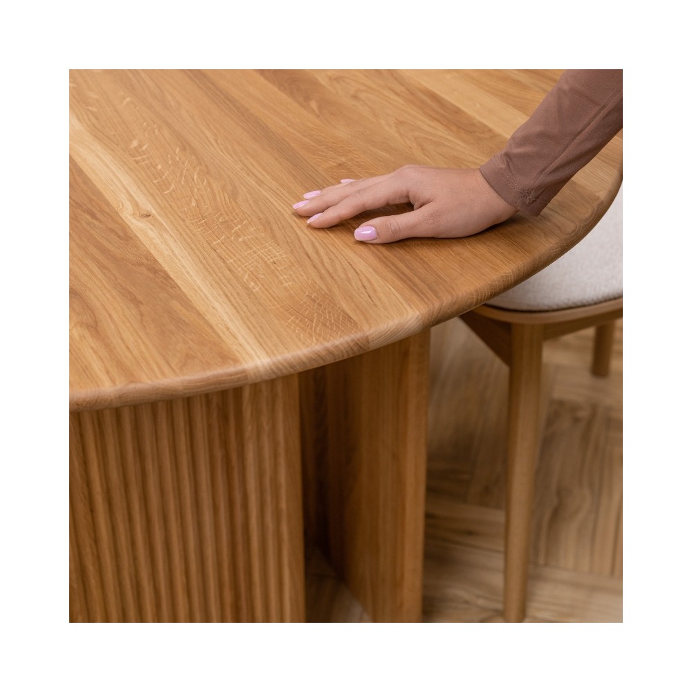 Stół NOA Japandi z litego dębu | Lamelowy stół do jadalni | Stół NOA Japandi z litego dębu | Lamelowy stół do jadalni |