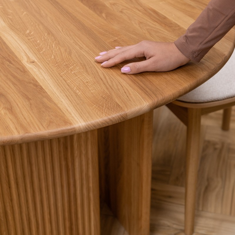 Stół NOA Japandi z litego dębu | Lamelowy stół do jadalni | Stół NOA Japandi z litego dębu | Lamelowy stół do jadalni |