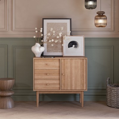 Komoda Oslo 3+1 – dębowa, lakierowana, polska manufaktura