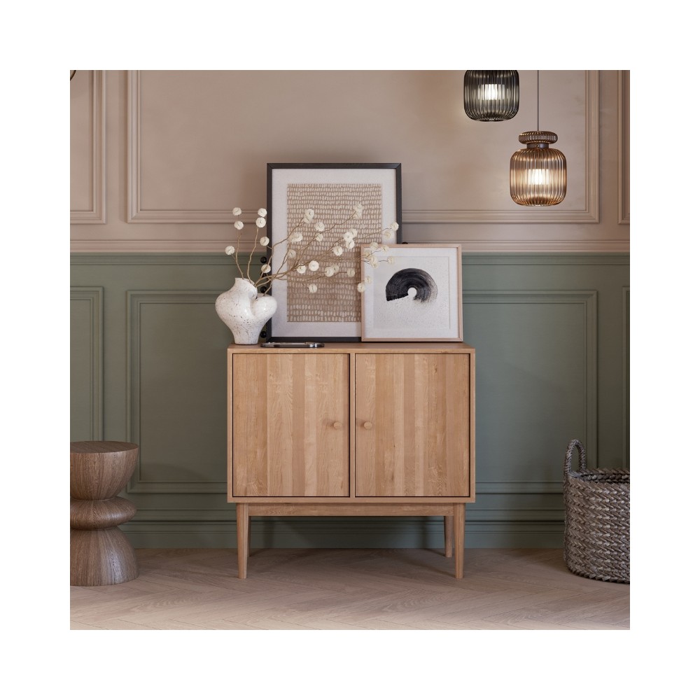 Komoda Oslo 2D – dębowa, lakierowana, polska manufaktura