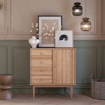Komoda Oslo 4+1 – dębowa, lakierowana, polska manufaktura
