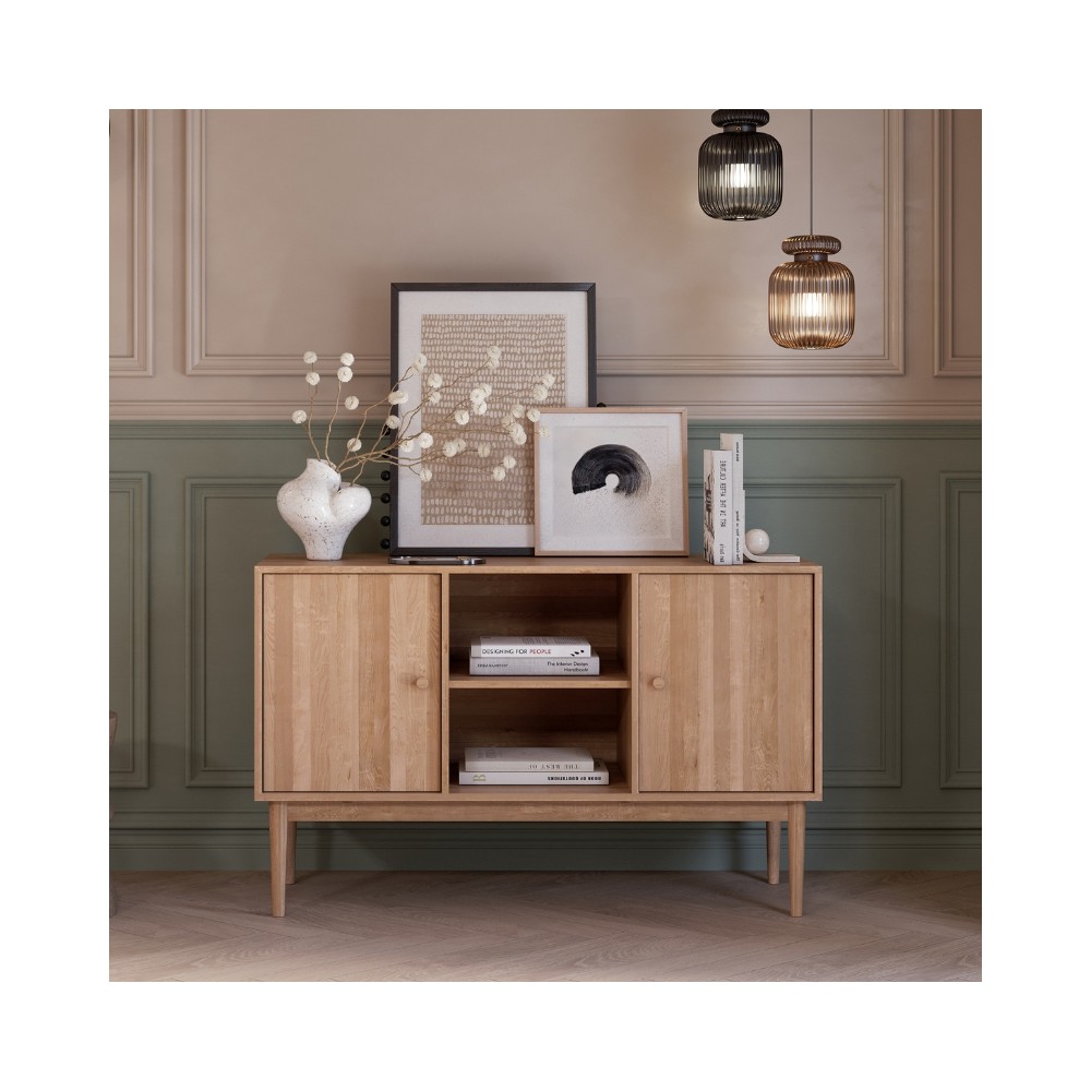 Szafka RTV Oslo – dębowa, lakierowana, polska manufaktura