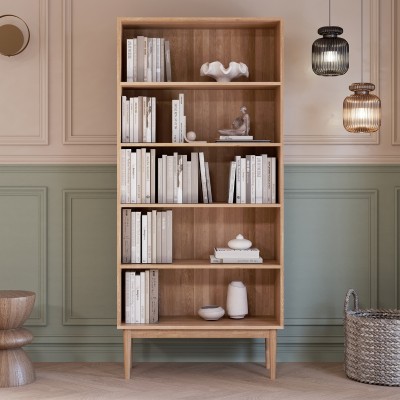 Regał Oslo – dębowy, lakierowany, polska manufaktura