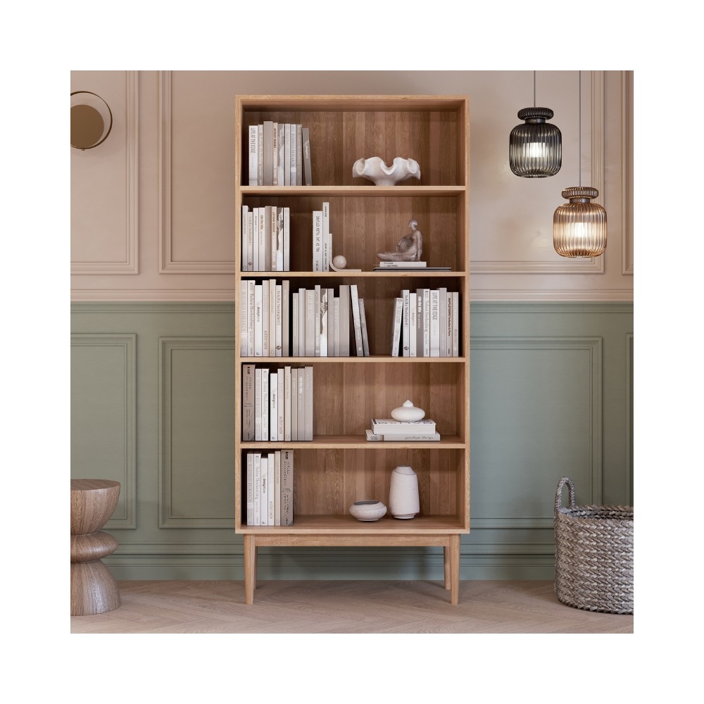 Regał Oslo – dębowy, lakierowany, polska manufaktura