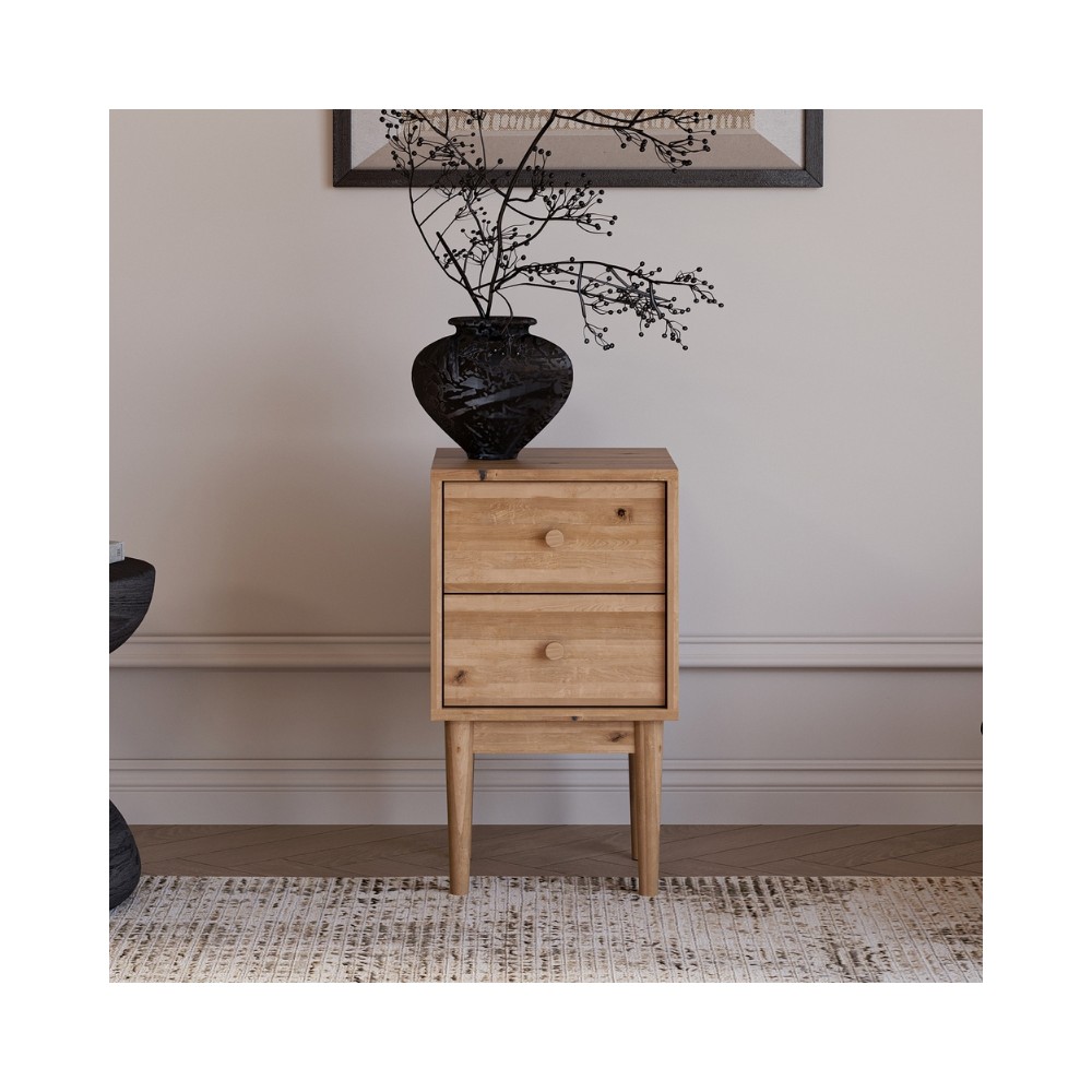 Szafka nocna Oslo – dębowa, polska manufaktura, lakierowana