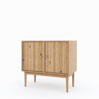 Komoda Oslo 2D – dębowa, lakierowana, polska manufaktura