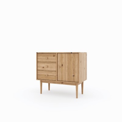 Komoda Oslo 3+1 – dębowa, lakierowana, polska manufaktura
