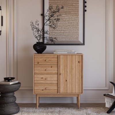 Komoda Oslo 4+1 – dębowa, lakierowana, polska manufaktura