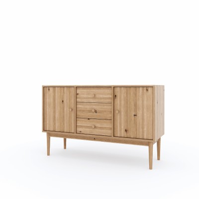 Komoda Oslo 2D+3 – duża dębowa, lakierowana, polska manufaktura