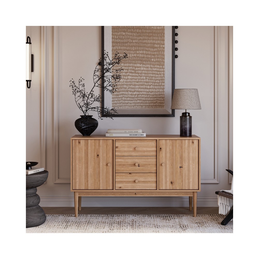 Komoda Oslo 2D+3 – duża dębowa, lakierowana, polska manufaktura