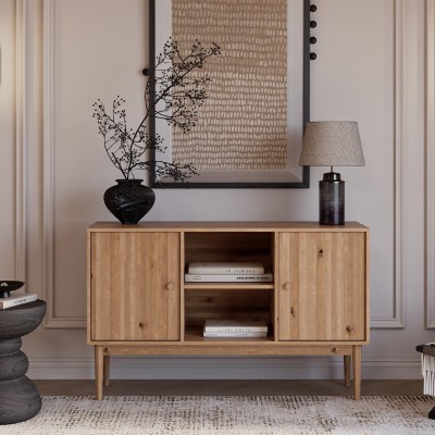 Szafka RTV Oslo – dębowa, lakierowana, polska manufaktura