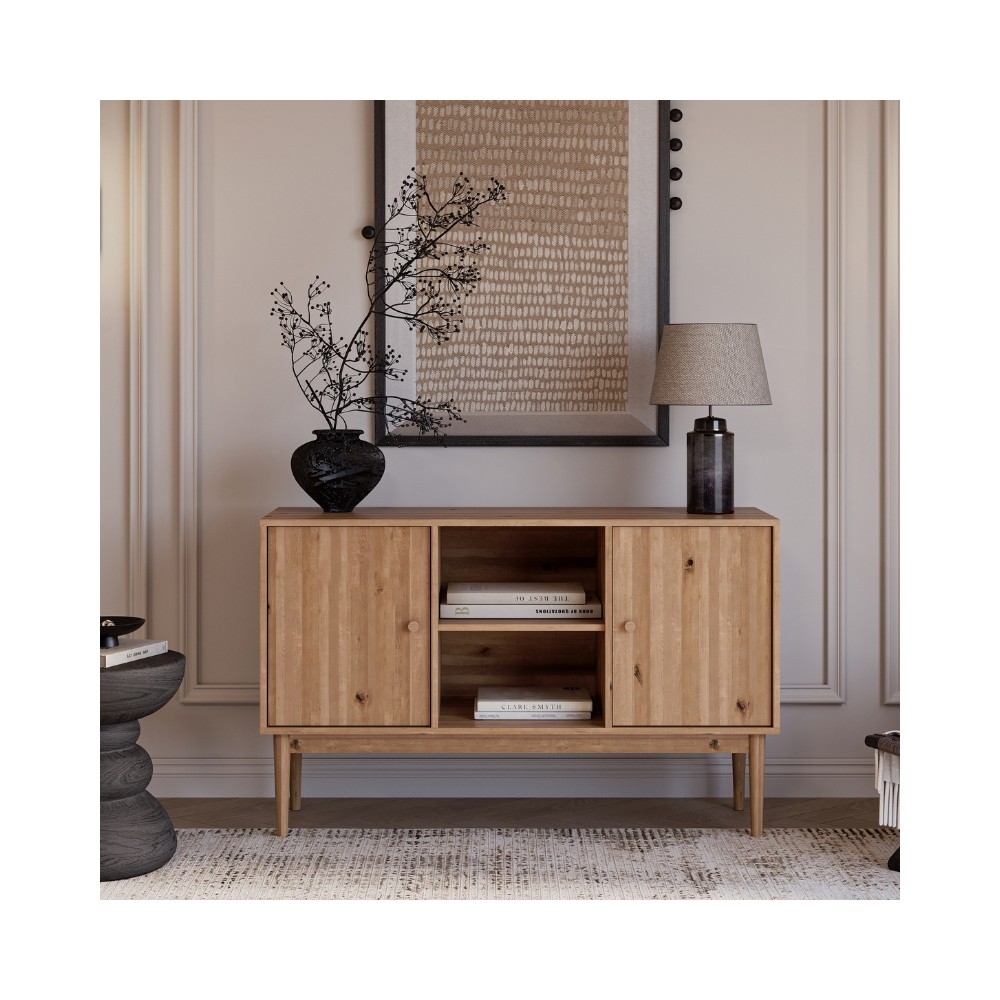 Szafka RTV Oslo – dębowa, lakierowana, polska manufaktura