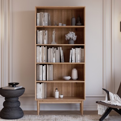 Regał Oslo – dębowy, lakierowany, polska manufaktura