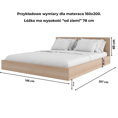 Łóżko Lewitujące Zen, Dębowe | Polskie | Drewniane do Sypialni