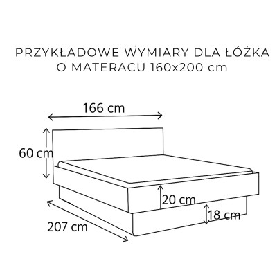 Łóżko dębowe Forta z pojemnikiem dziki dąb