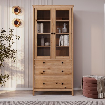 Dębowa witryna SCANDIC 3s dziki dąb