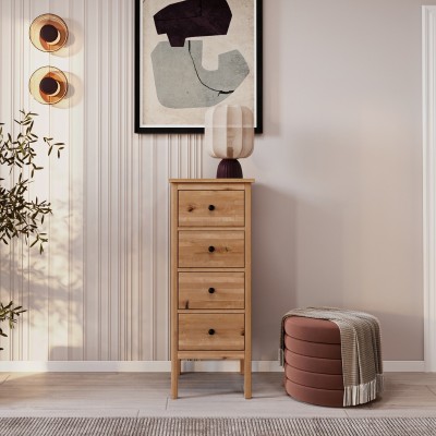 Dębowa komoda SCANDIC 4s dziki dąb