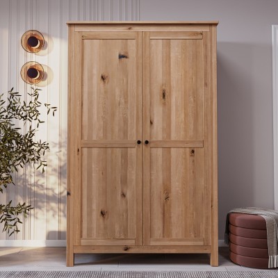 Dębowa szafa dwudrzwiowa SCANDIC dziki dąb