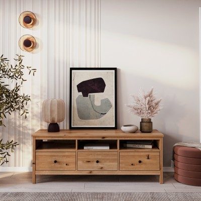 Dębowa komoda SCANDIC RTV dziki dąb