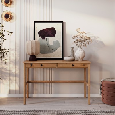 Dębowe biurko, konsola SCANDIC 2s dziki dąb