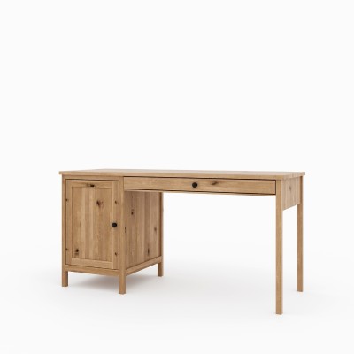 Dębowe biurko SCANDIC 1s + 1d dziki dąb