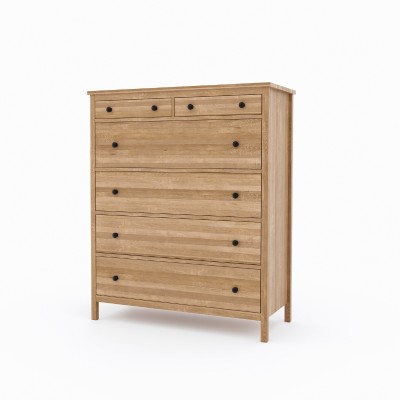 Szeroka komoda dębowa SCANDIC – lity dąb, lakierowana, polska produkcja