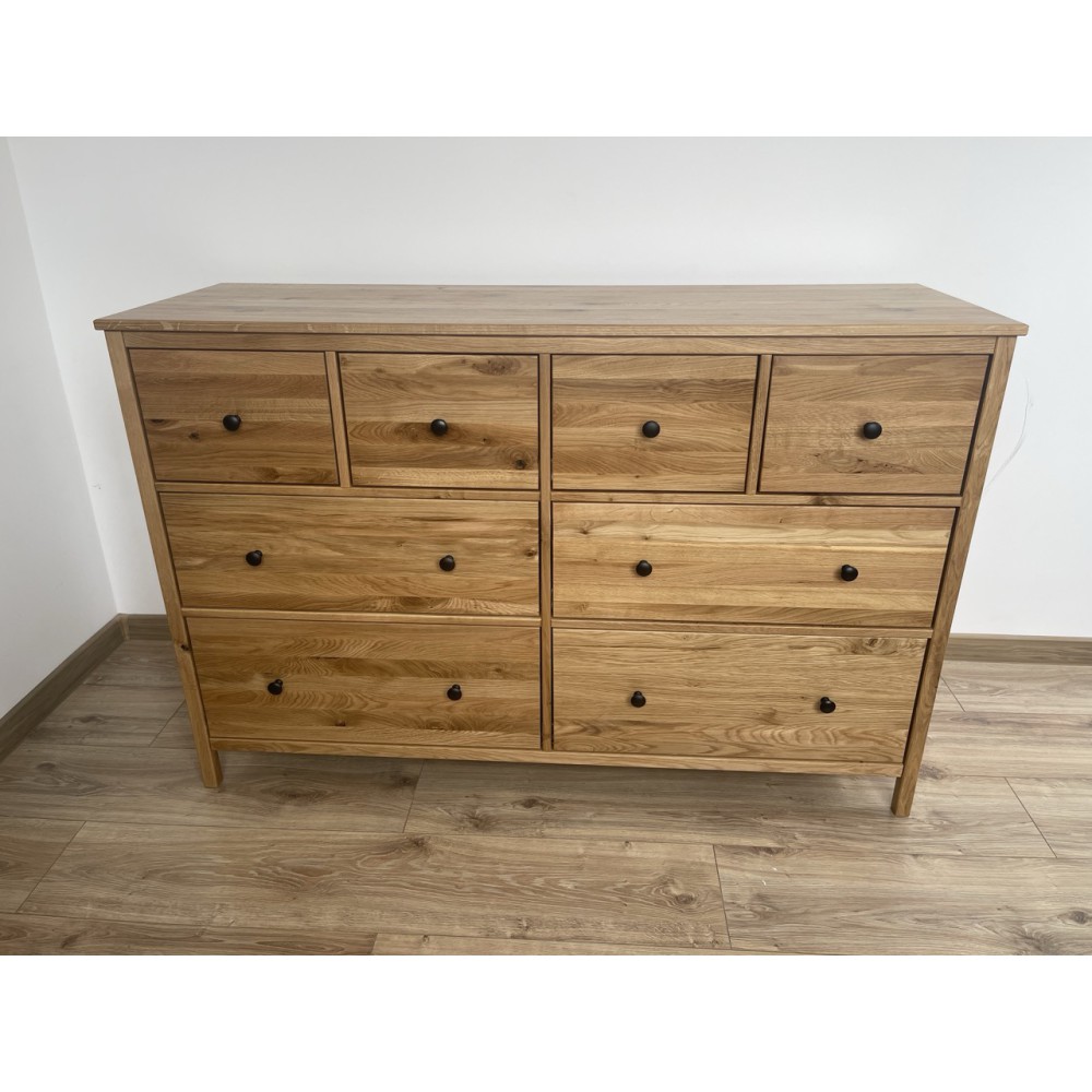 Szeroka komoda dębowa SCANDIC – lity dąb, lakierowana, polska produkcja