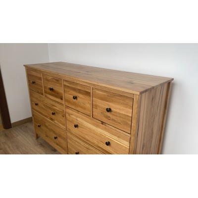 Szeroka komoda dębowa SCANDIC – lity dąb, lakierowana, polska produkcja