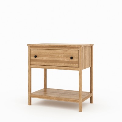 Dębowa komoda / wyspa kuchenna SCANDIC – lity dąb, lakierowana