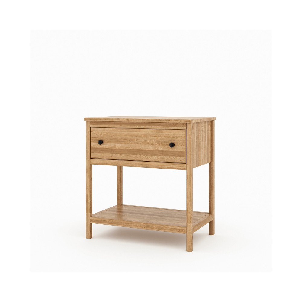 Dębowa komoda / wyspa kuchenna SCANDIC – lity dąb, lakierowana