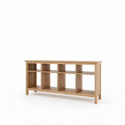 Dębowa konsola / regał SCANDIC – lity dąb, lakierowana