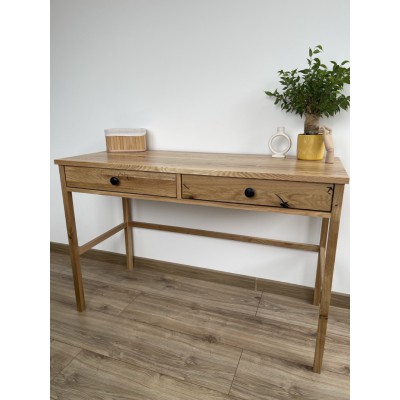 Dębowa konsola / biurko SCANDIC – z szufladami, lakierowane